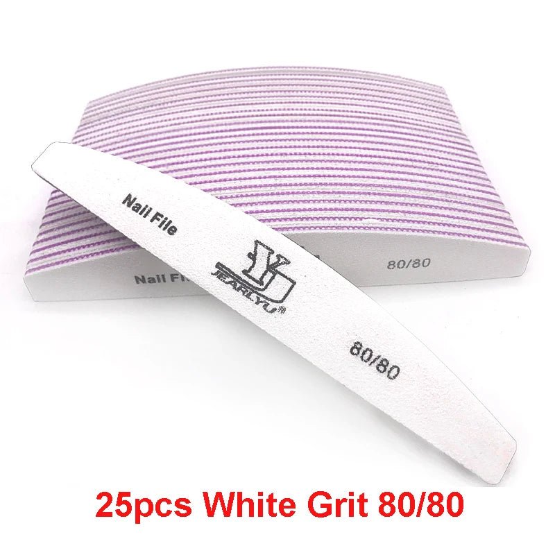 5/25Pcs/Lot Nail File Mix Color 80/100/150/180/240 Grit Professional Sandpaper Cuticle Remover Buffer Files Manicure Tool Set - Hands of Hope
