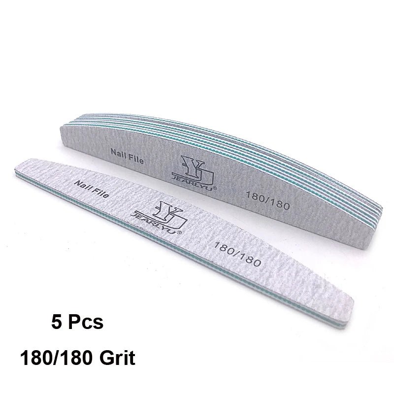 5/25Pcs/Lot Nail File Mix Color 80/100/150/180/240 Grit Professional Sandpaper Cuticle Remover Buffer Files Manicure Tool Set - Hands of Hope