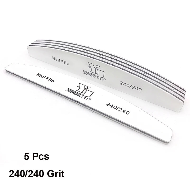 5/25Pcs/Lot Nail File Mix Color 80/100/150/180/240 Grit Professional Sandpaper Cuticle Remover Buffer Files Manicure Tool Set - Hands of Hope