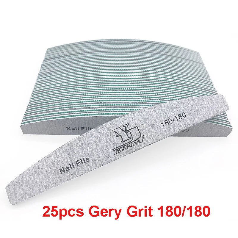 5/25Pcs/Lot Nail File Mix Color 80/100/150/180/240 Grit Professional Sandpaper Cuticle Remover Buffer Files Manicure Tool Set - Hands of Hope