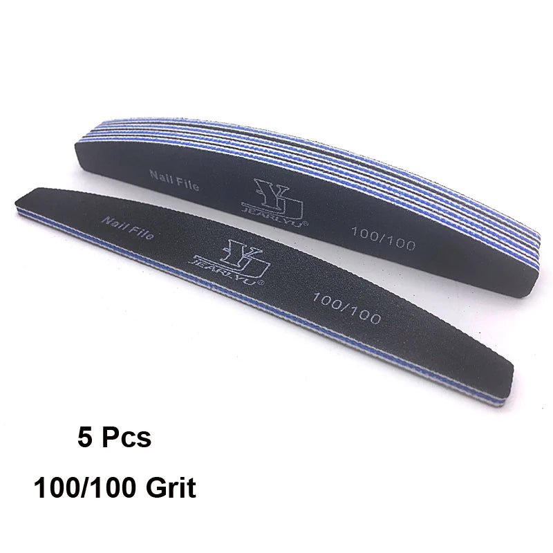 5/25Pcs/Lot Nail File Mix Color 80/100/150/180/240 Grit Professional Sandpaper Cuticle Remover Buffer Files Manicure Tool Set - Hands of Hope