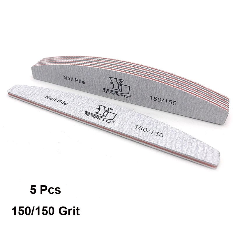 5/25Pcs/Lot Nail File Mix Color 80/100/150/180/240 Grit Professional Sandpaper Cuticle Remover Buffer Files Manicure Tool Set - Hands of Hope
