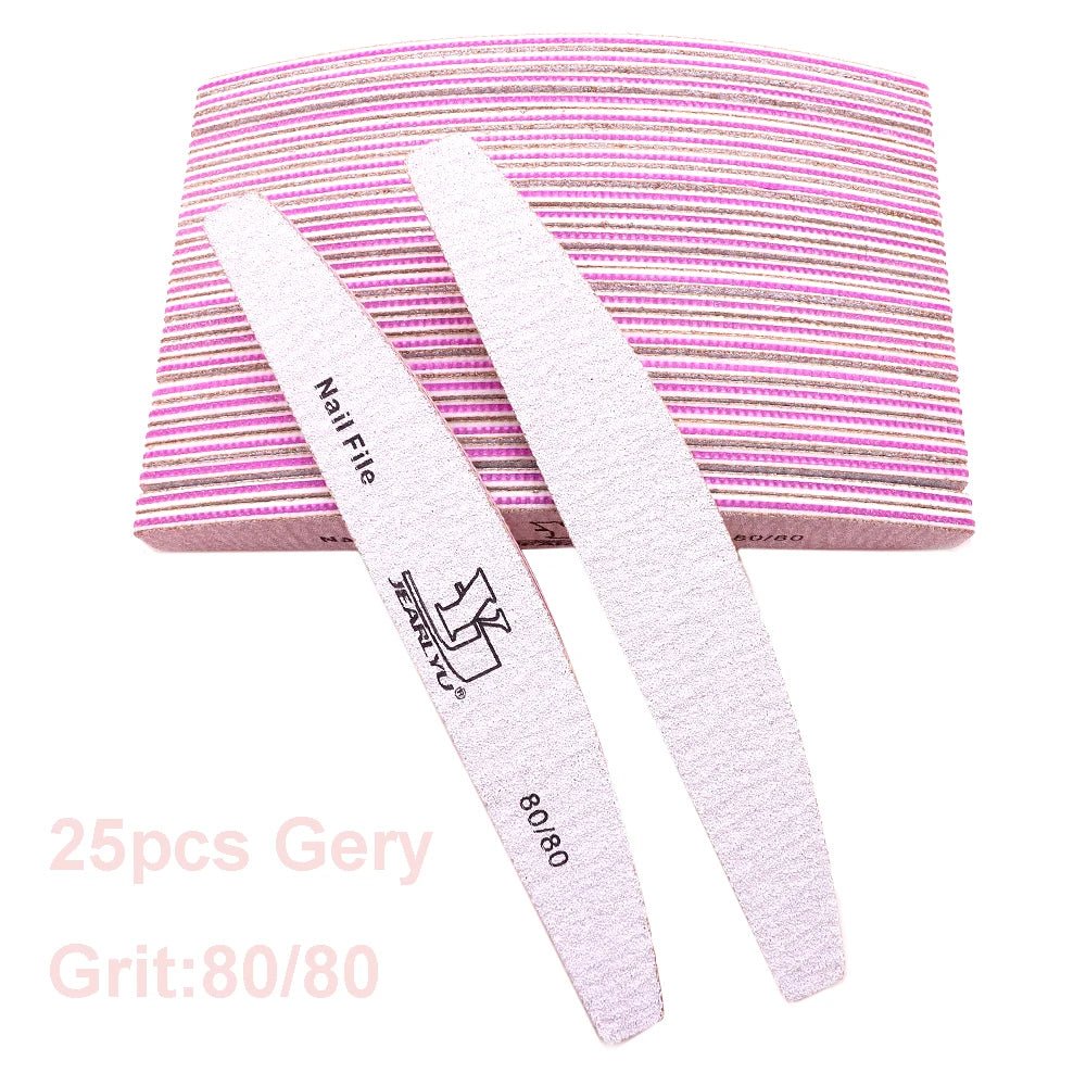 5/25Pcs/Lot Nail File Mix Color 80/100/150/180/240 Grit Professional Sandpaper Cuticle Remover Buffer Files Manicure Tool Set - Hands of Hope