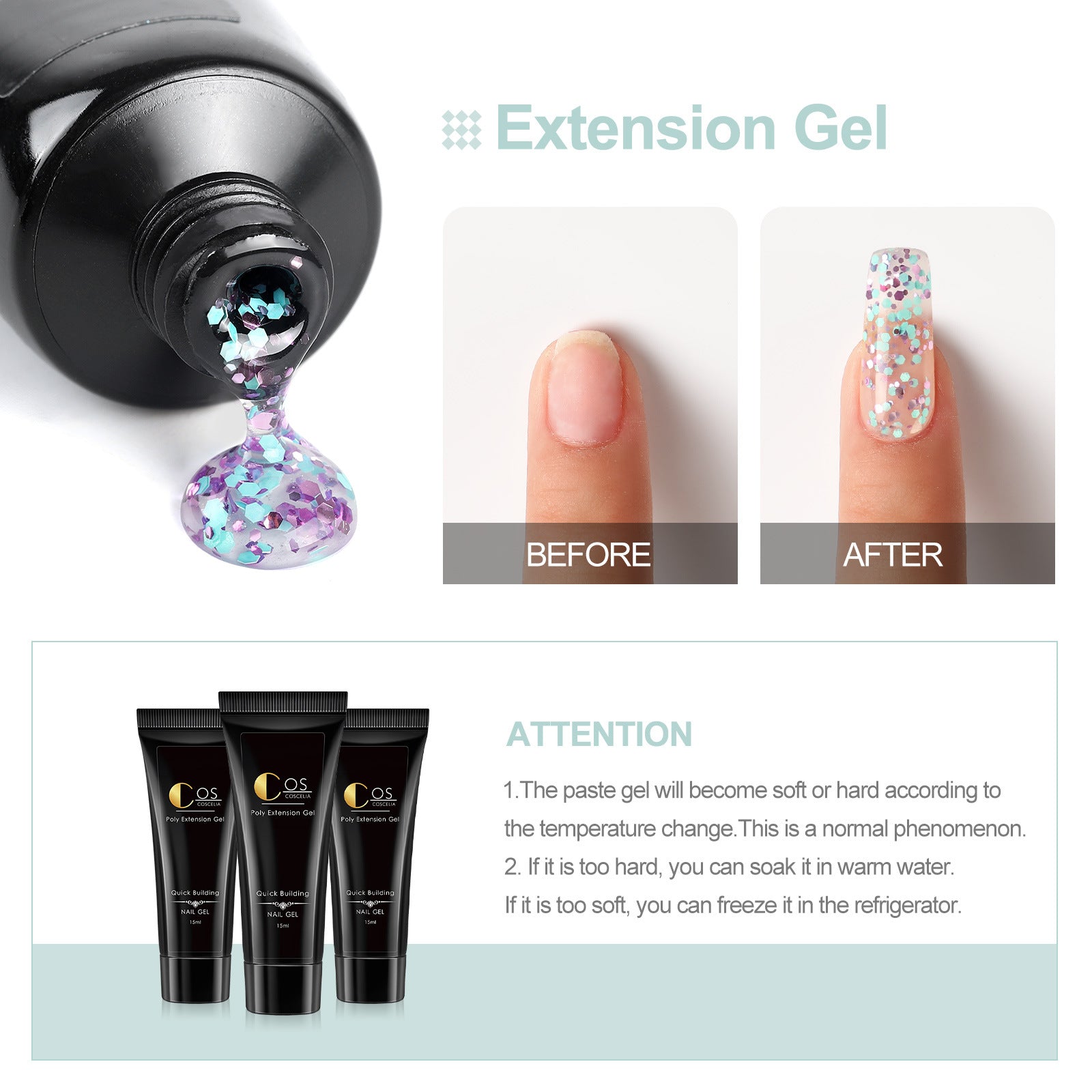 Crystal Poly Gel Nail Colors