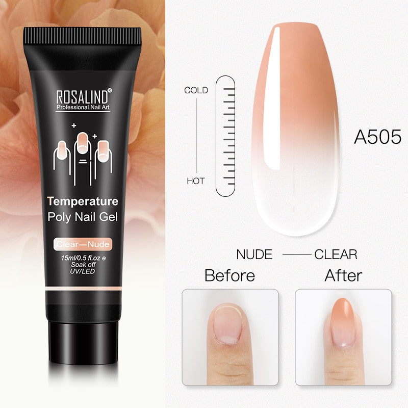 ROSALIND Glitter Poly Nail Gel 15ml