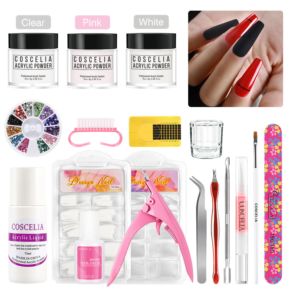 White Pink 30ml Liquid Acrylic Beginner Set