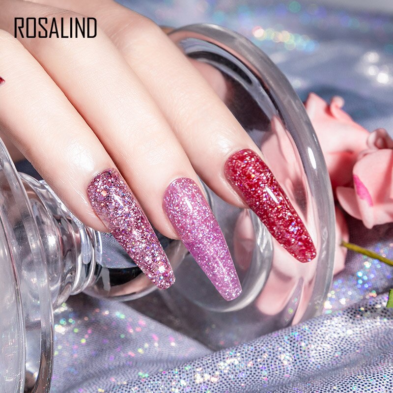 ROSALIND Glitter Poly Nail Gel 15ml