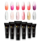 Crystal Ombre Poly Gel Nail Colors