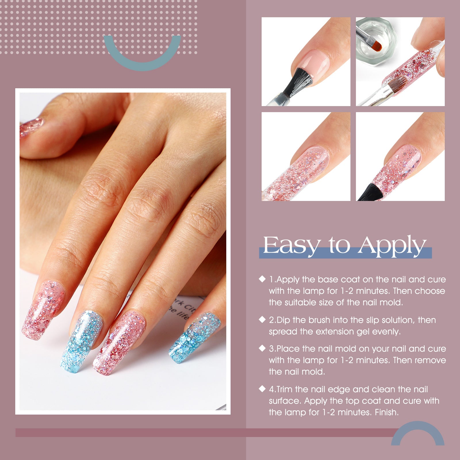 Crystal Poly Gel Nail Colors