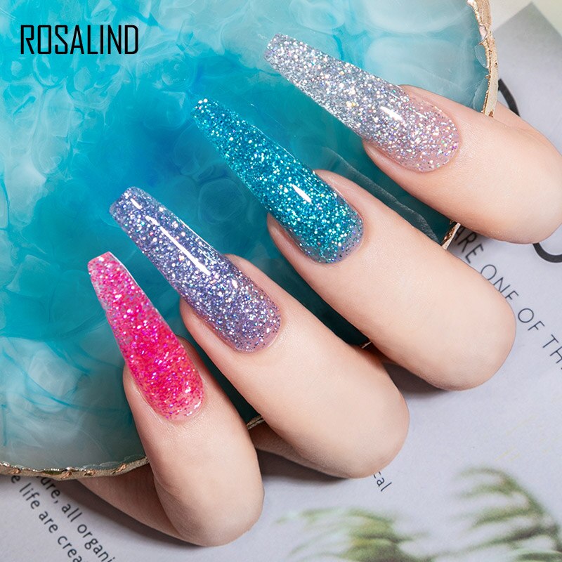 ROSALIND Glitter Poly Nail Gel 15ml