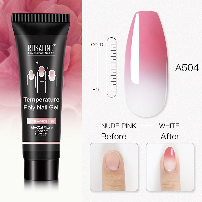 ROSALIND Glitter Poly Nail Gel 15ml