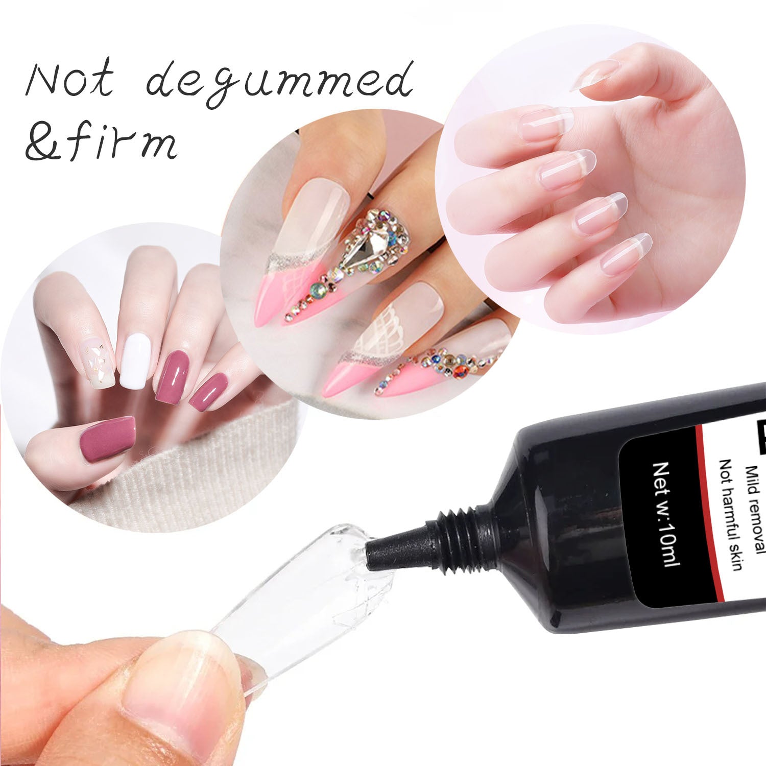 Transparent nail glue