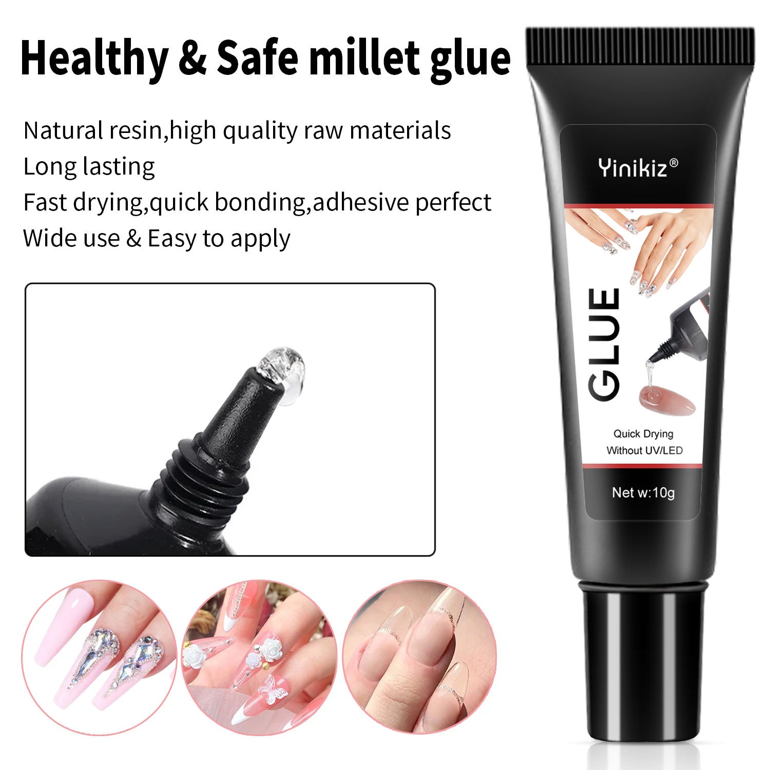 Transparent nail glue