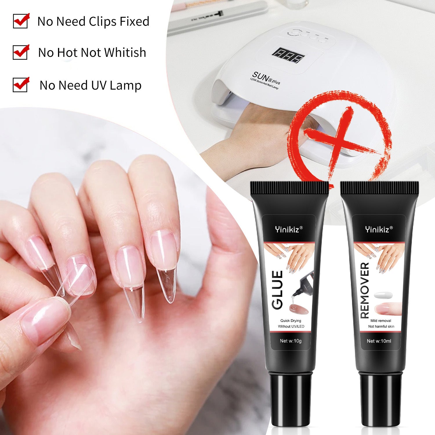 Transparent nail glue