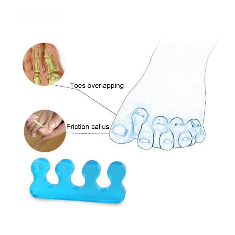 1Pair=2Pcs Silicone Toe Separator Pedicure Tool