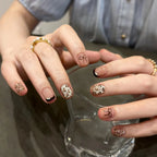 24Pcs  Gradient Color Cat Eye Design Nail Set