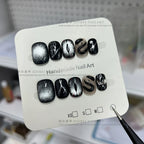 10pcs Love Cat Eye Handmade Press on Nails Simple Fake Nails False Nails Short Artificial Nail Накладные Ногти Uñas Postizas 네일팁