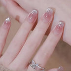 24Pcs  Gradient Color Cat Eye Design Nail Set