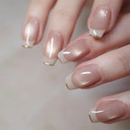 24Pcs  Gradient Color Cat Eye Design Nail Set