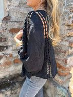 Full Size Embroidered Open Front Cardigan Plus Size - Hands of Hope