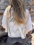 Full Size Embroidered Open Front Cardigan Plus Size - Hands of Hope