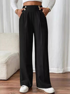 Full Size High - Waisted Wide - Leg Pants Plus Size - Hands of Hope
