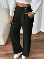Full Size High - Waisted Wide - Leg Pants Plus Size - Hands of Hope