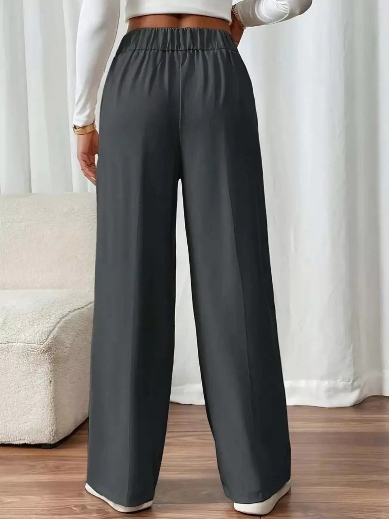 Full Size High - Waisted Wide - Leg Pants Plus Size - Hands of Hope