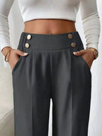 Full Size High - Waisted Wide - Leg Pants Plus Size - Hands of Hope