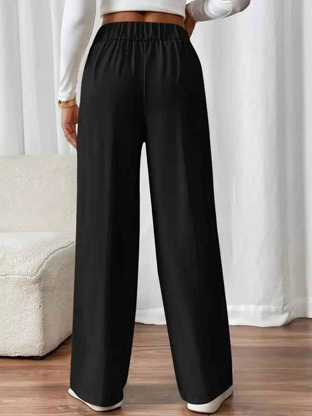 Full Size High - Waisted Wide - Leg Pants Plus Size - Hands of Hope