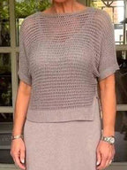 Full Size Openwork Knit Cover Up and Dress Set Plus Size - Hands of Hope