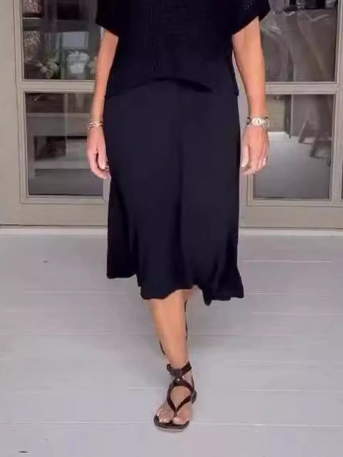 Full Size Openwork Knit Cover Up and Dress Set Plus Size - Hands of Hope