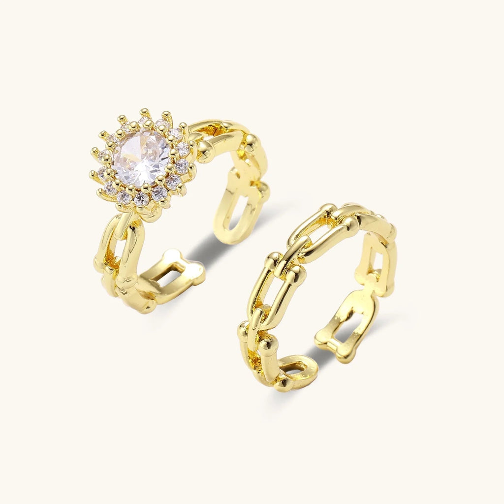 Golden Hour Chain Ring Set - Kingdom Charities Gift Shop