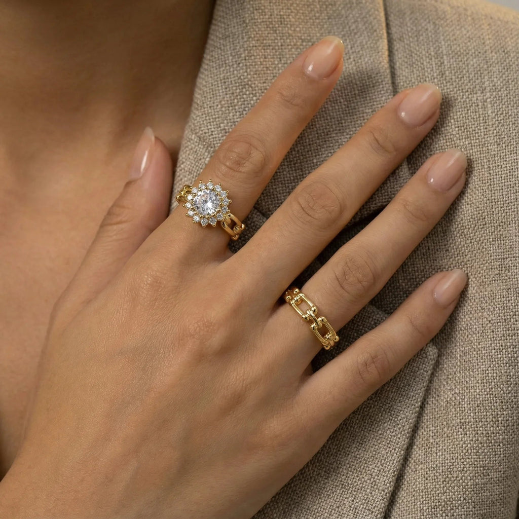 Golden Hour Chain Ring Set - Kingdom Charities Gift Shop