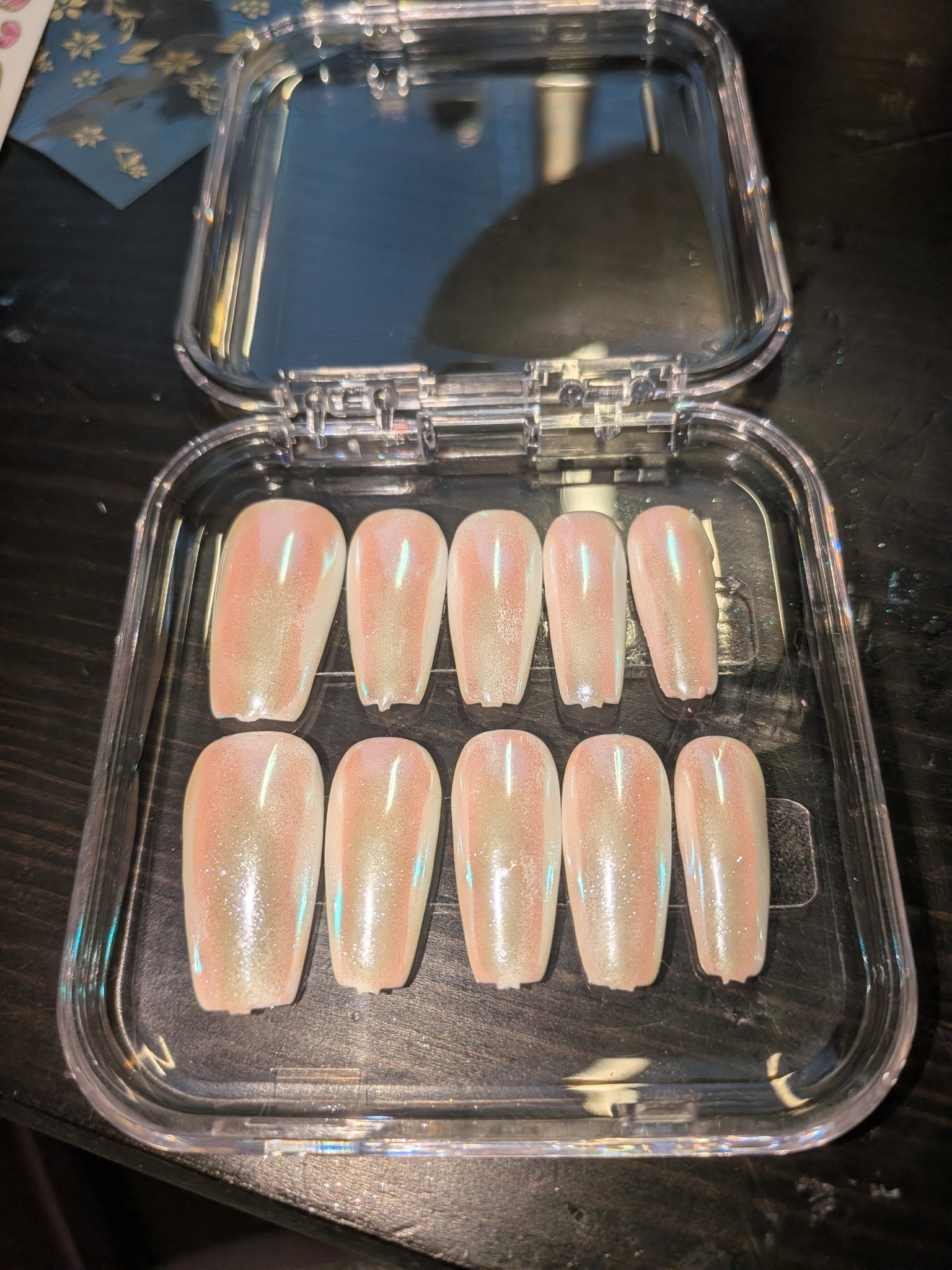 Hand crafted reusable premade manicure set in Ice Ice Baby - Hands of Hope