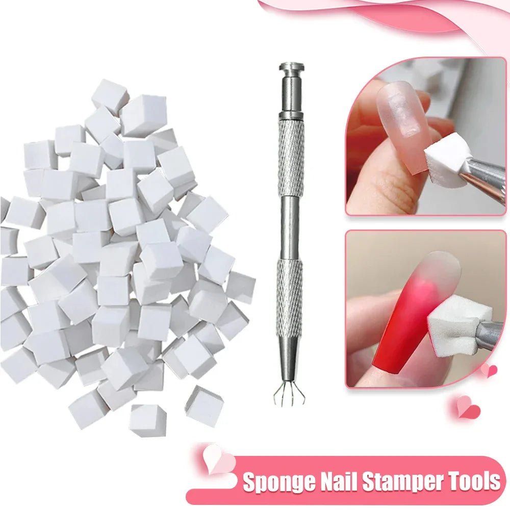 LINMANDA 4 - Claw Metal Grabber Reacher Tool Nail Sponge Reacher Grabber Pickup Tool White Mini Nail Sponges Nail Art Tools - Hands of Hope