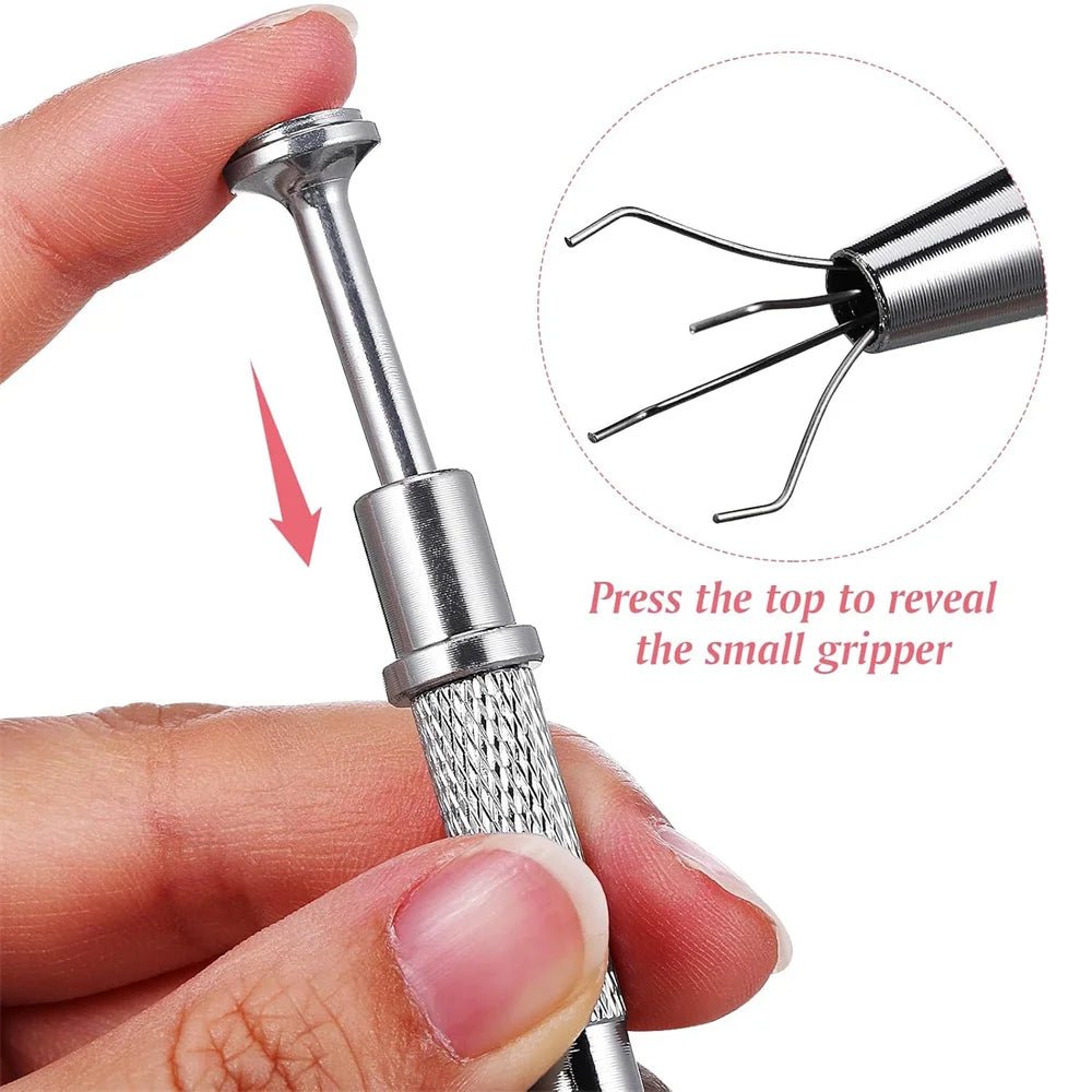 LINMANDA 4 - Claw Metal Grabber Reacher Tool Nail Sponge Reacher Grabber Pickup Tool White Mini Nail Sponges Nail Art Tools - Hands of Hope