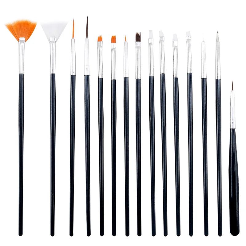 Nail Art Brush Set Gradient Line Painting Dotting Pen Kit Acrylic Handle Gel Polish Crystal Brushes Salon Nails Manicure Tools - Hands of Hope