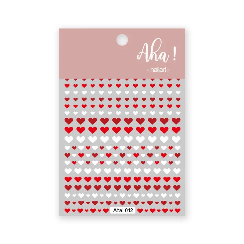 White Bloom Translucent Hollow Butterfly Heart Nail Sticker Press on Nails Decals Hollow Heart Star Moon Shape Sticker Sliders - Hands of Hope