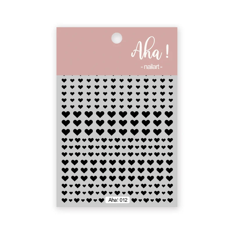 White Bloom Translucent Hollow Butterfly Heart Nail Sticker Press on Nails Decals Hollow Heart Star Moon Shape Sticker Sliders - Hands of Hope