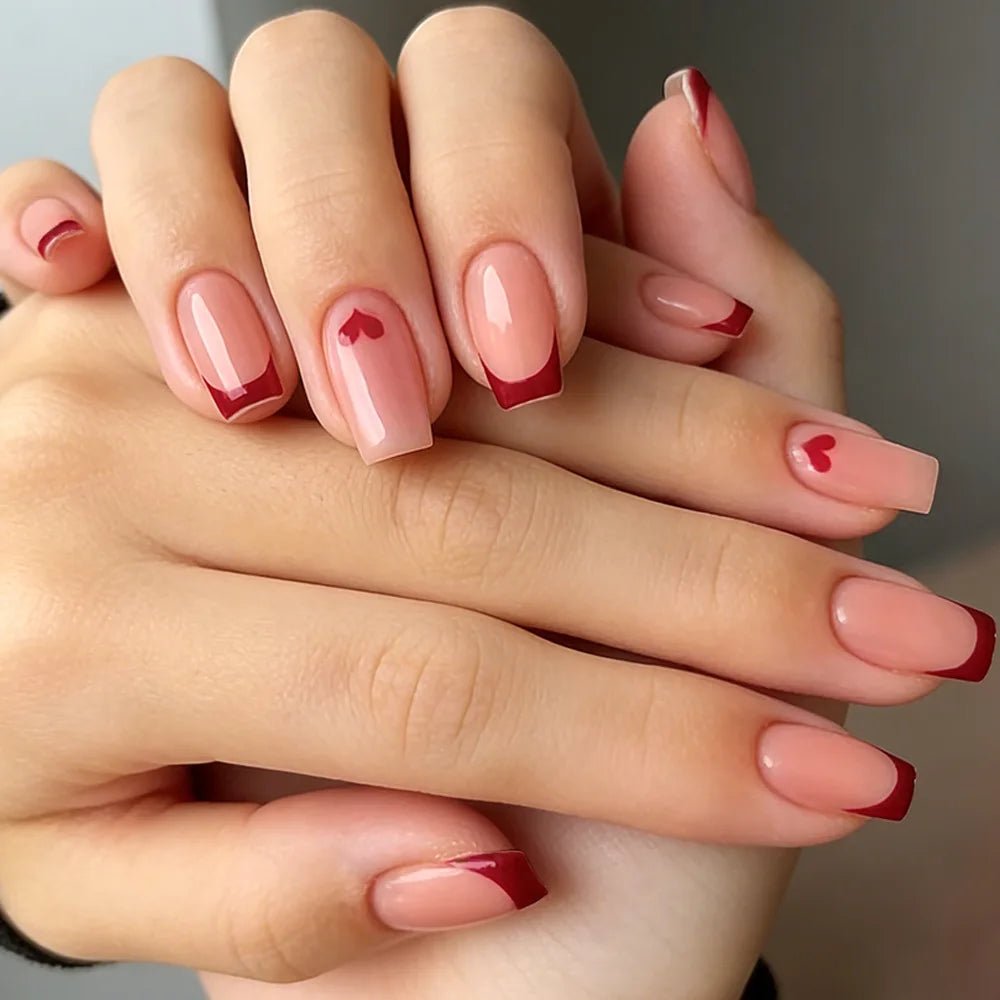 White French 3D Bowknot Nail Set - Hands of Hope